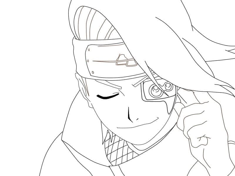 Desenho deDeidara para colorir