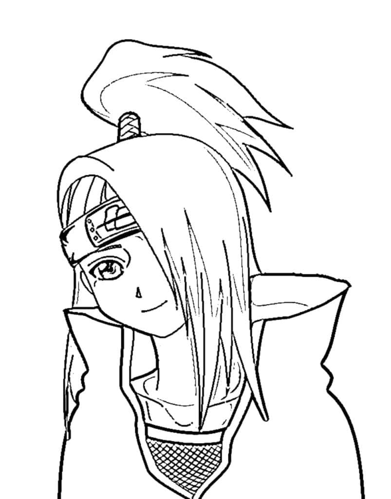 Desenho deDeidara Sorridente para colorir