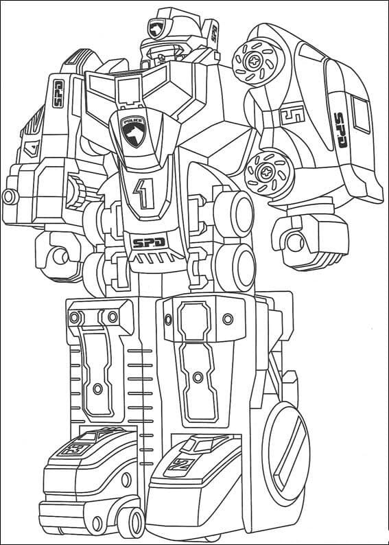 Desenho deDelta Squad Megazord para colorir