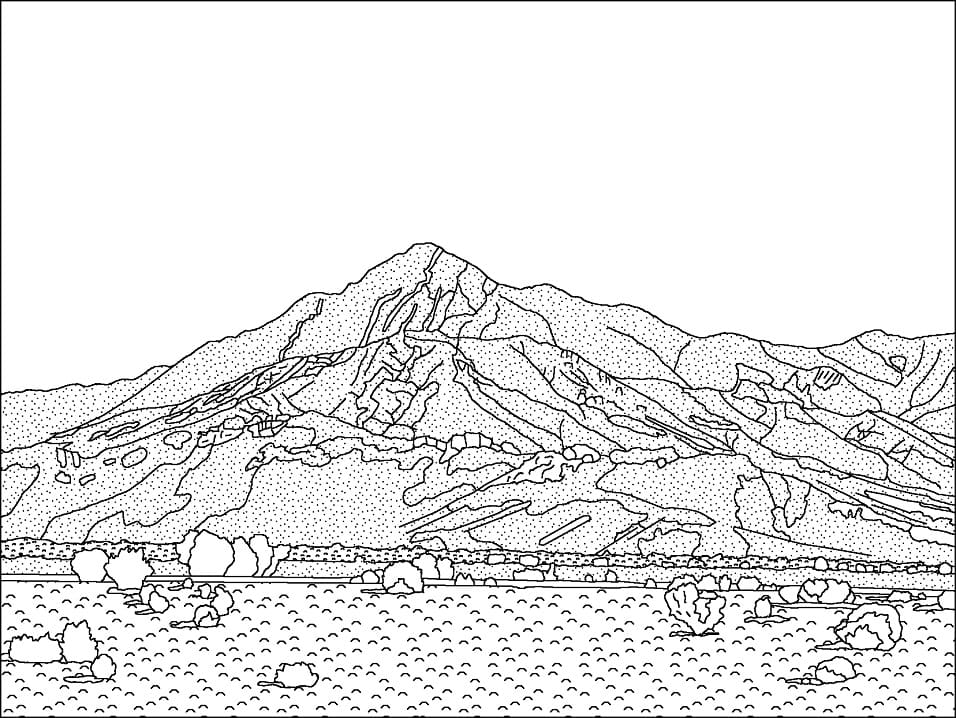 Desenho deDeserto da Califórnia para colorir