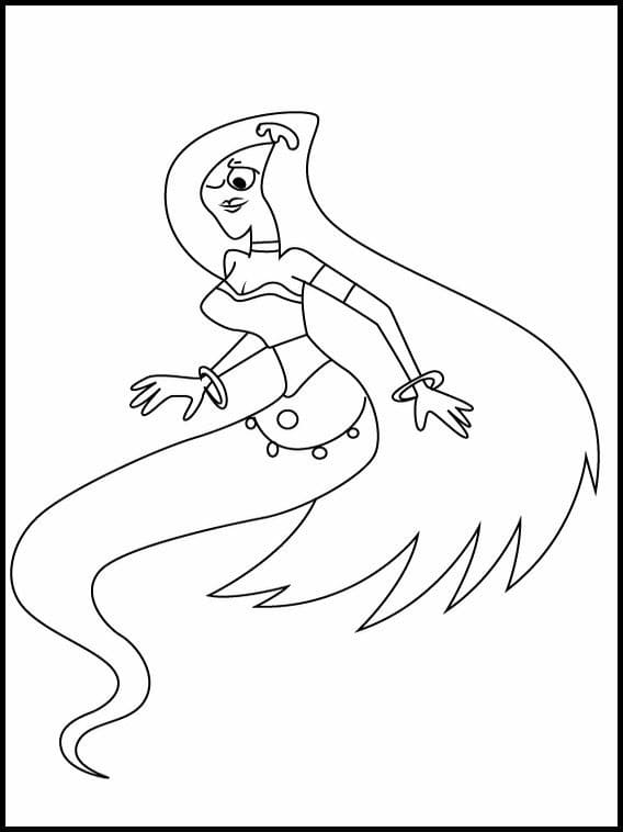 Desenho deDesiree de Danny Phantom para colorir