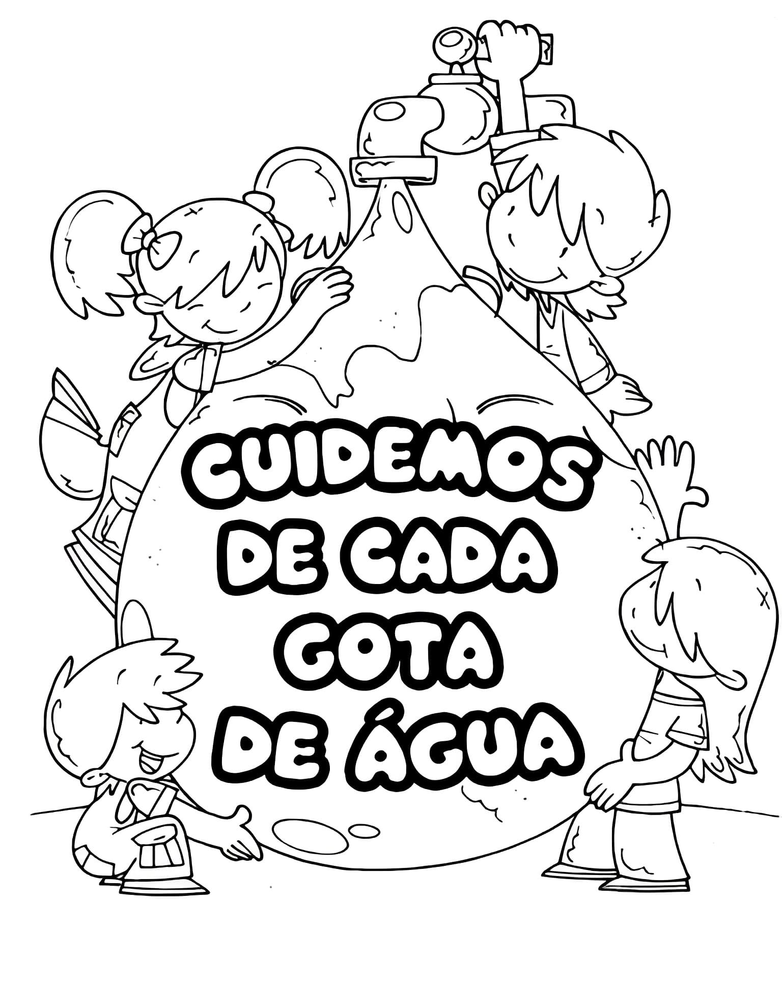 Desenho deDia da Água 4 para colorir