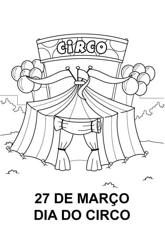 Desenho deDia do Circo 2 para colorir