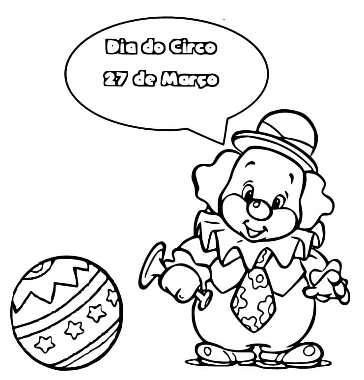 Desenhos de Dia do Circo para colorir