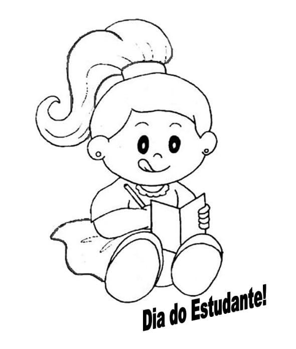 Desenho deDia do Estudante 11 para colorir