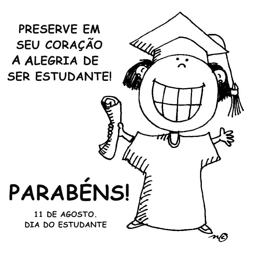 Desenho deDia do Estudante 3 para colorir