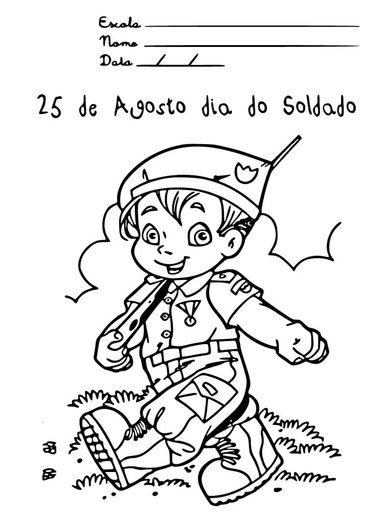 Desenho deDia do Soldado para colorir