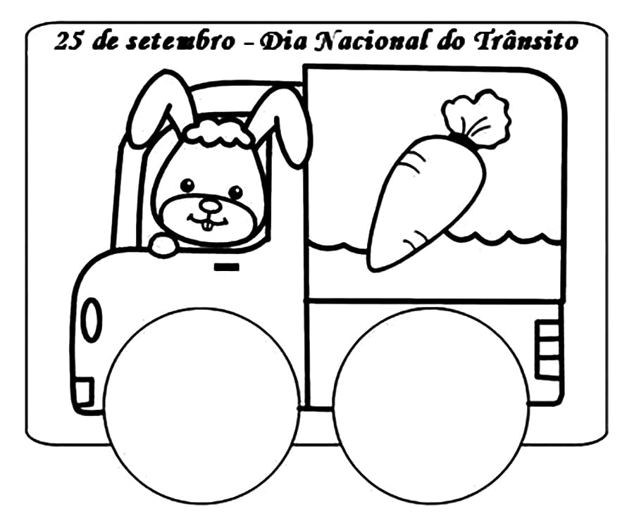 Desenho deDia do Trânsito 2 para colorir