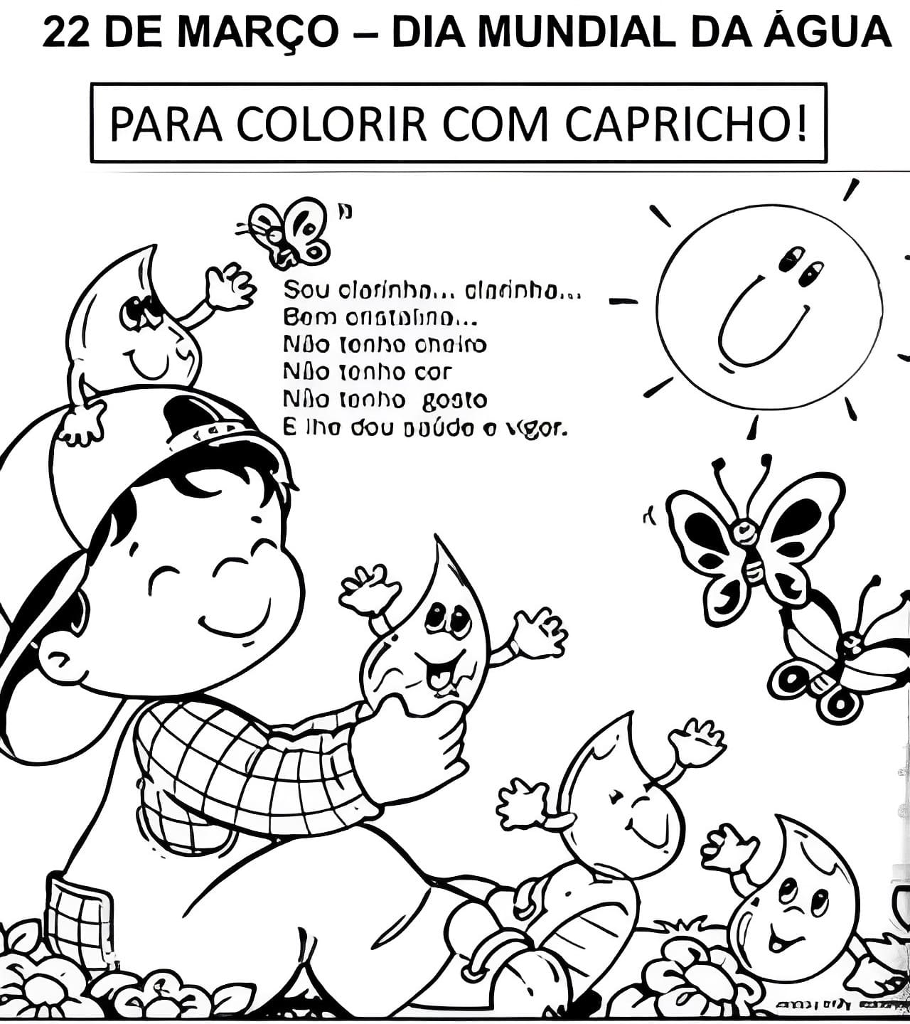 Desenho deDia Mundial da Água para colorir