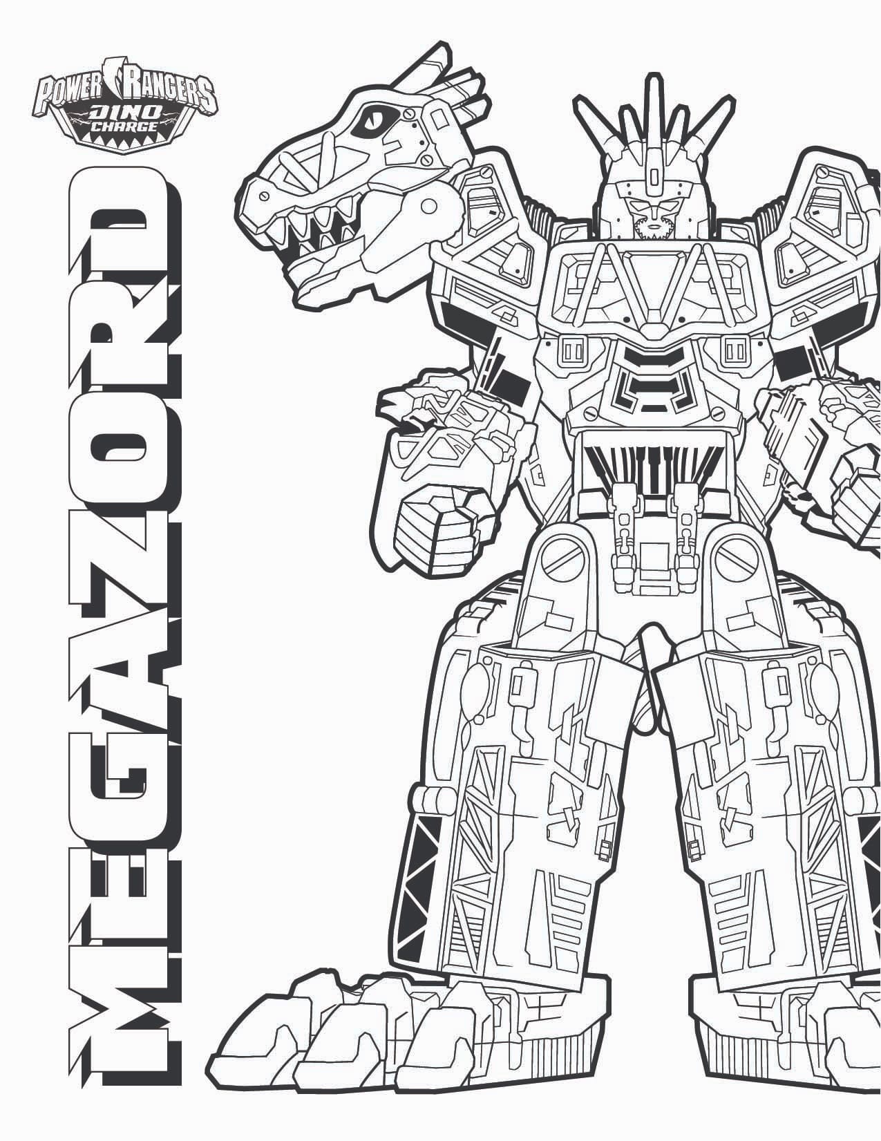 Desenho deDino Charge Megazord para colorir