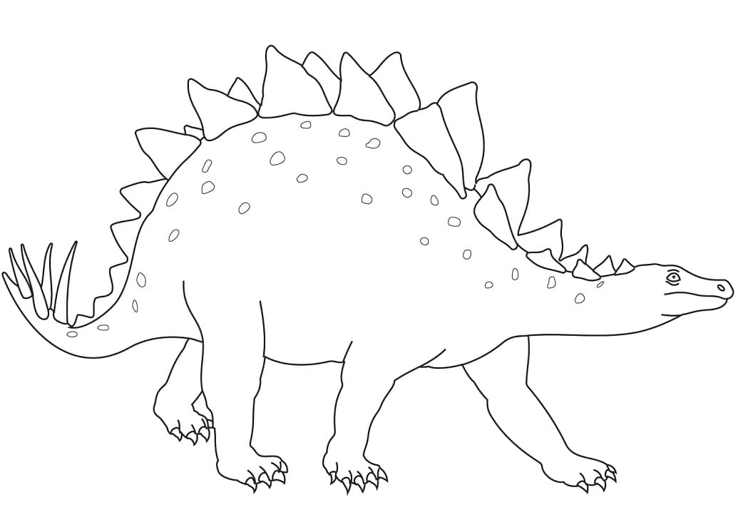 Desenho deDinossauro Estegossauro para colorir