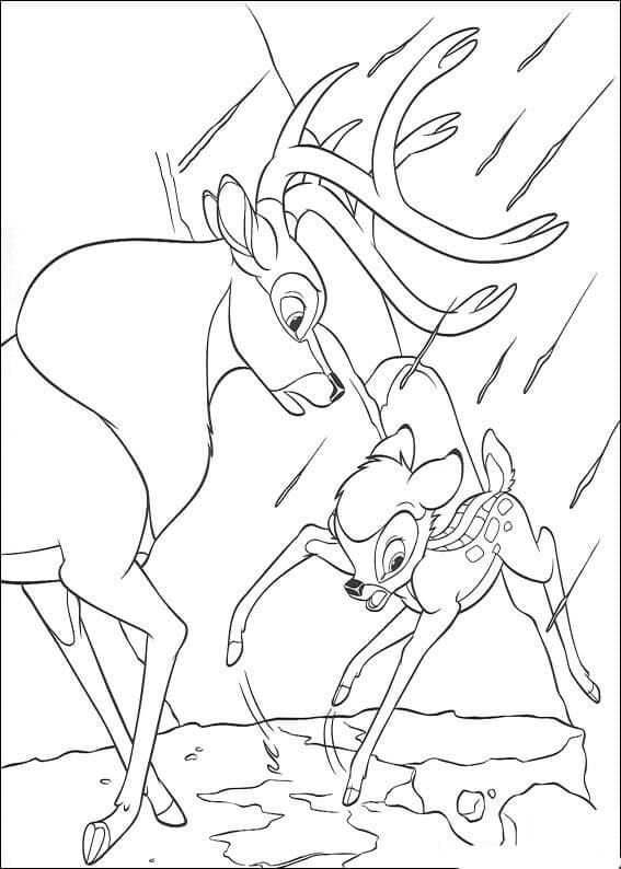 Desenho deDisney Bambi para colorir