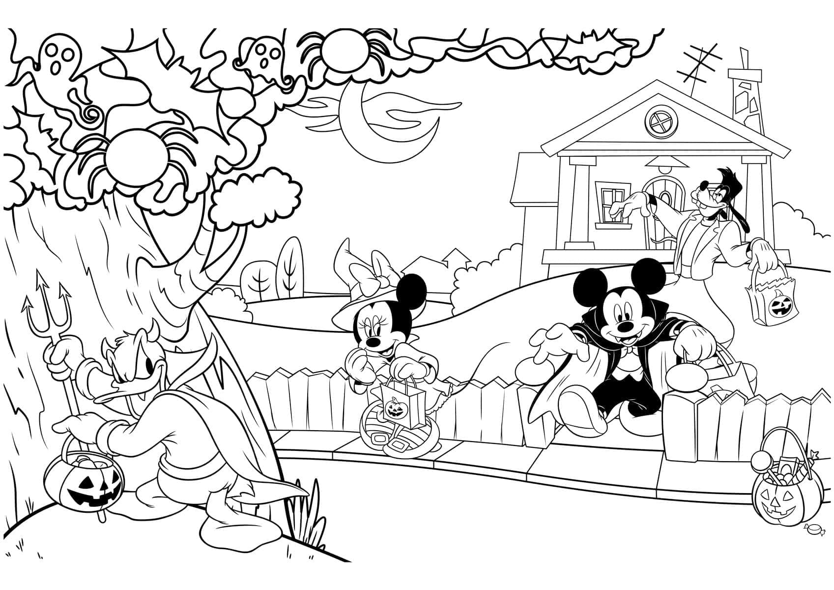 Desenho deDisney Halloween 1 para colorir