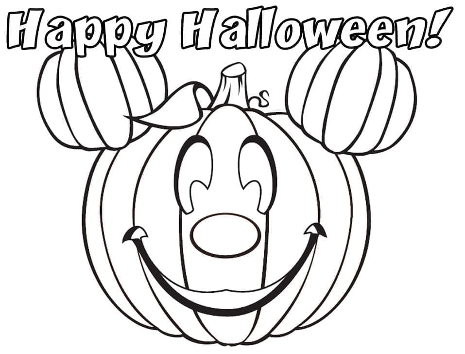 Desenho deDisney Halloween Abóbora para colorir