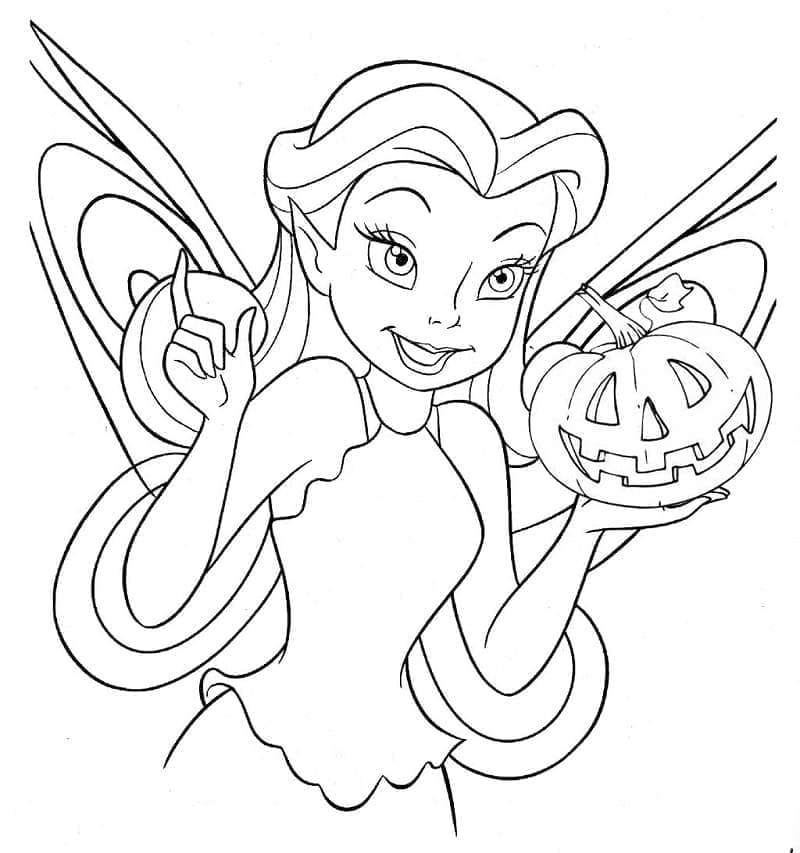 Desenho deDisney Halloween Fada para colorir