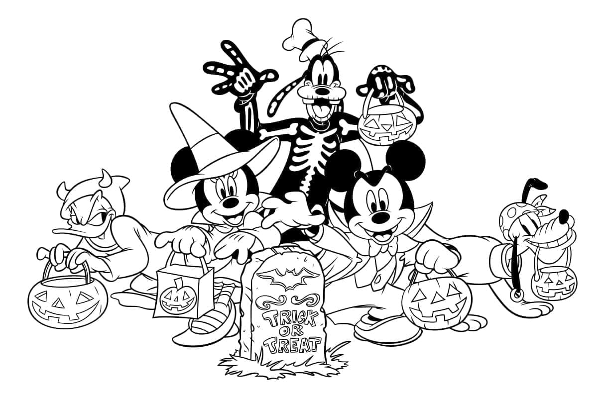 Desenho deDisney Halloween Grátis para colorir