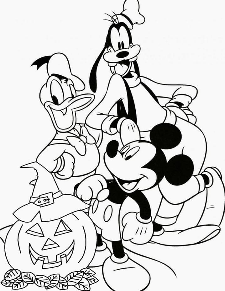 Desenho deDisney Halloween Grátis Para Crianças para colorir