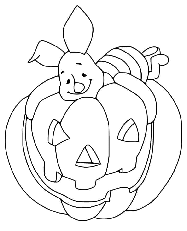 Desenho deDisney Halloween Leitão para colorir