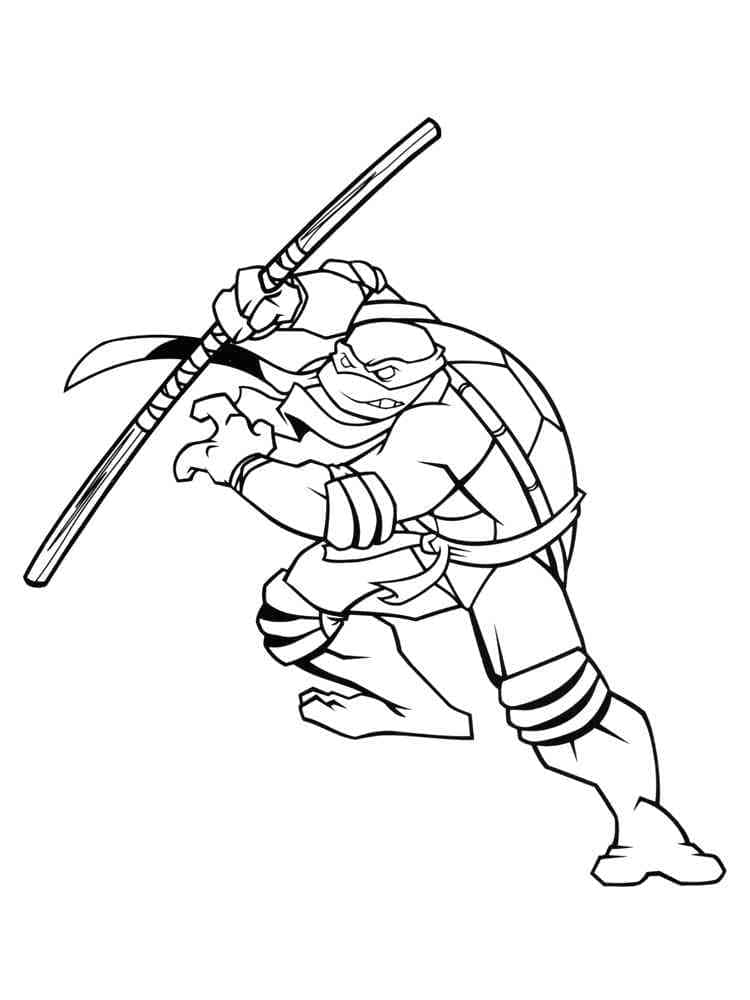 Desenho deDonatello de Tartarugas Ninja para colorir