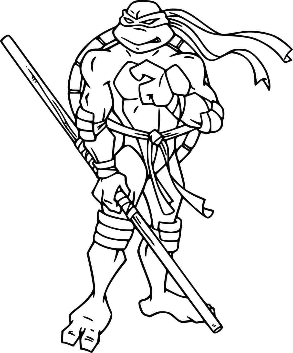 Desenhos de Donatello (Tartarugas Ninja) para colorir