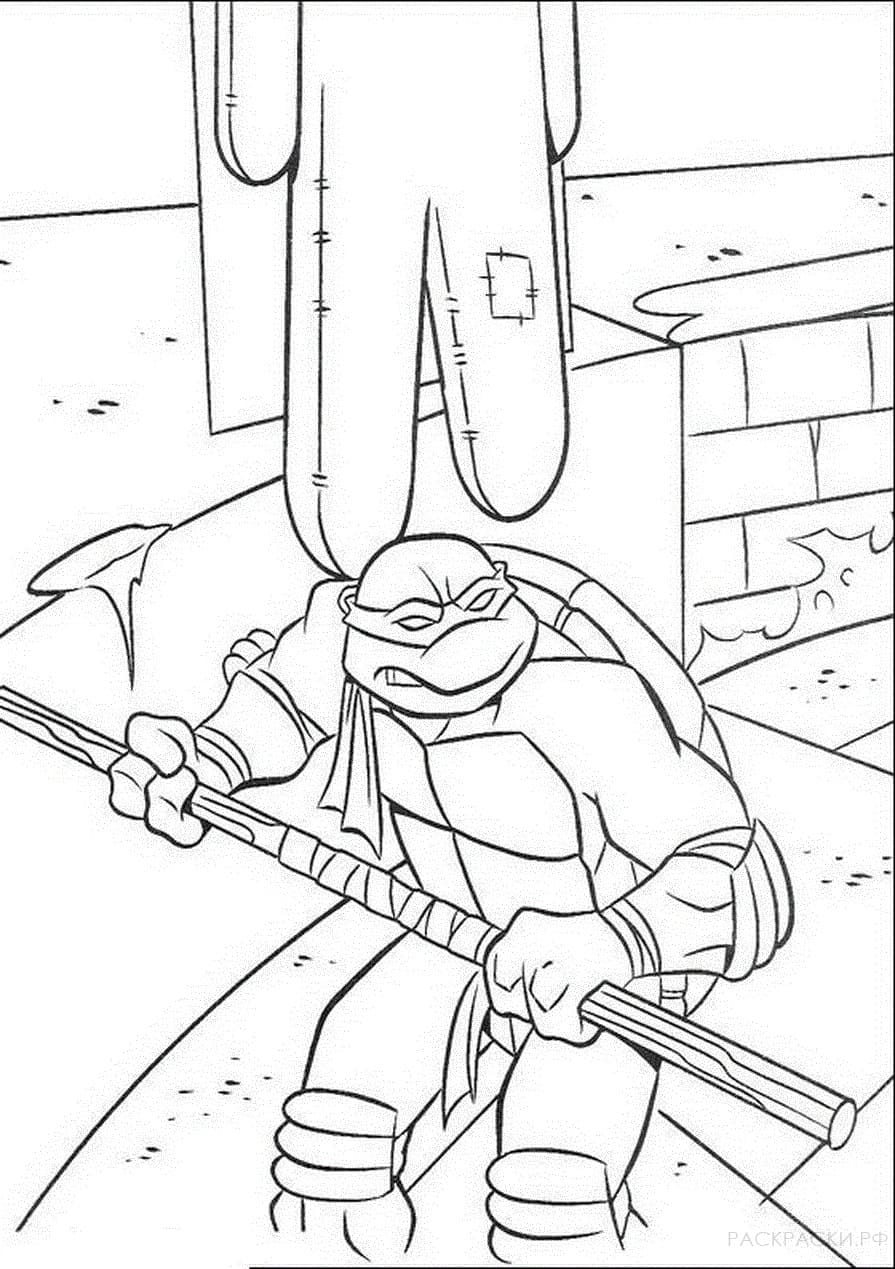 Desenho deDonatello Tartarugas Ninja 6 para colorir