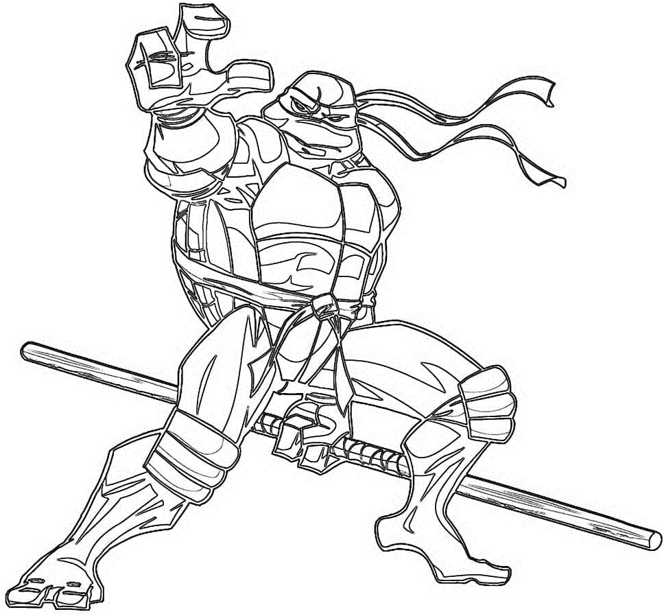 Desenho deDonatello Tartarugas Ninja 8 para colorir