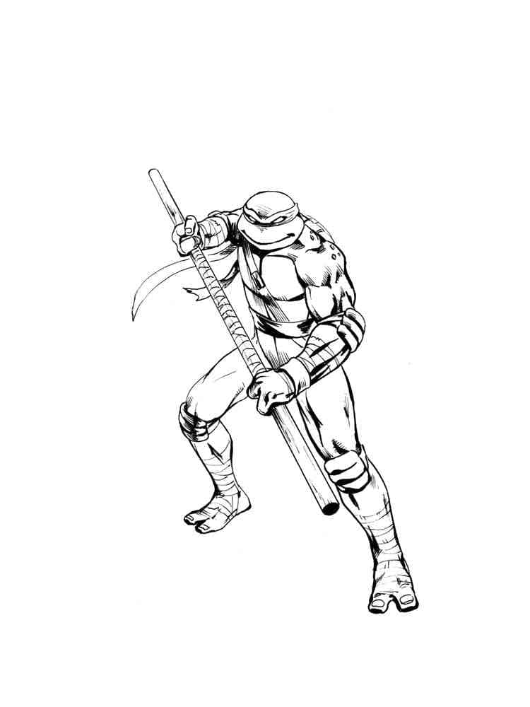 Desenho deDonatello Tartarugas Ninja Imprimível para colorir