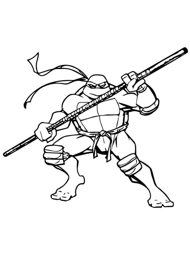 Desenho deDonatello Tartarugas Ninja Incrível para colorir