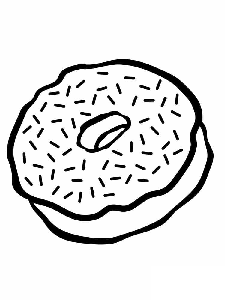 Desenho deDonut Grátis Para Crianças para colorir