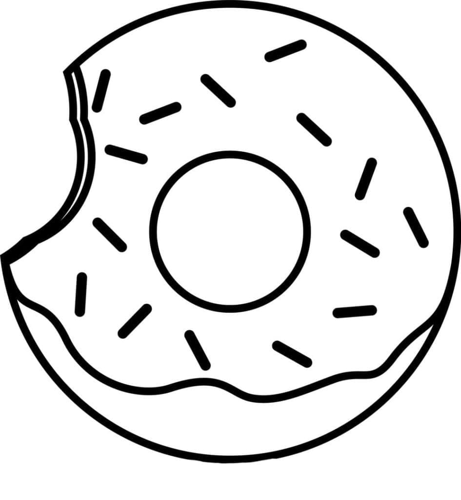 Desenho deDonut Mordido para colorir