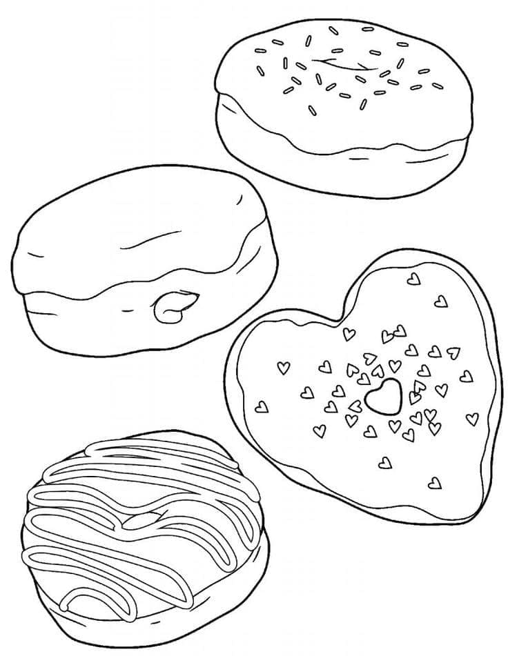 Desenho deDonuts Grátis para colorir