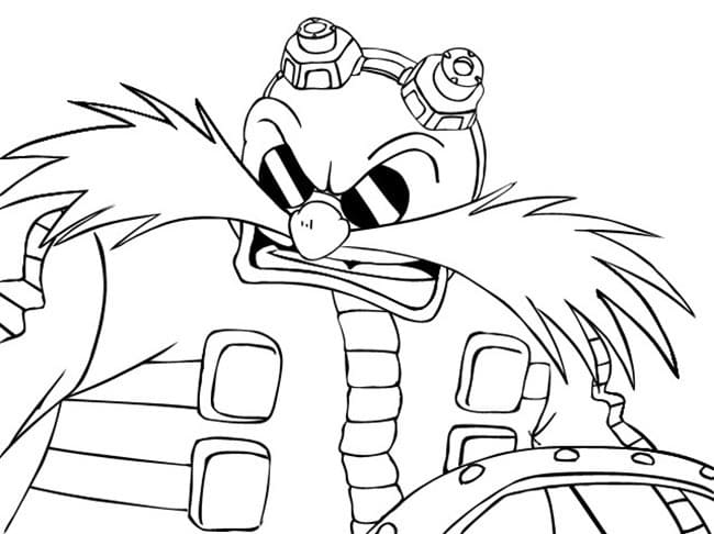 Desenho deDoutor Eggman Irritado para colorir