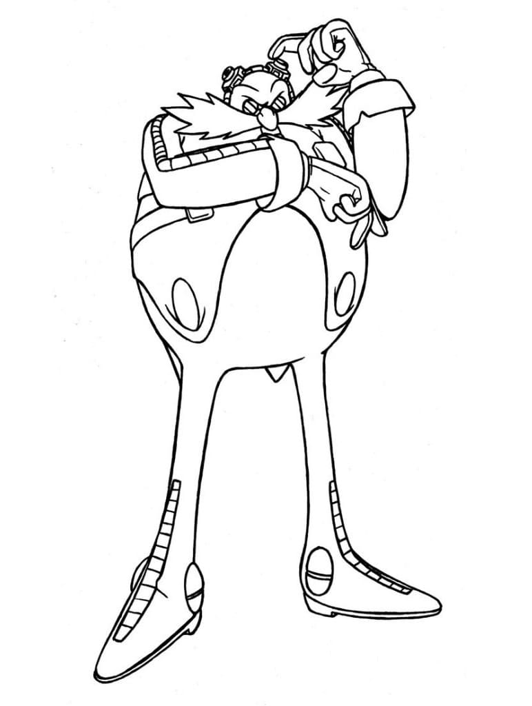 Desenho deDoutor Eggman Pensando para colorir