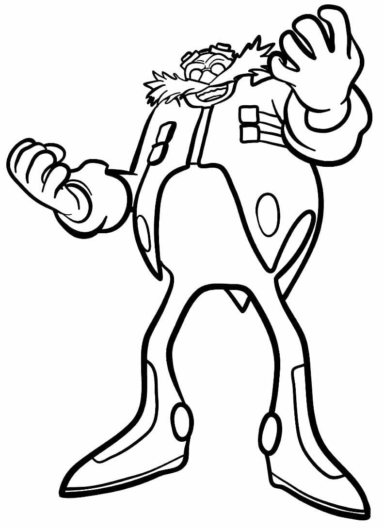 Desenho deDoutor Eggman Rindo para colorir