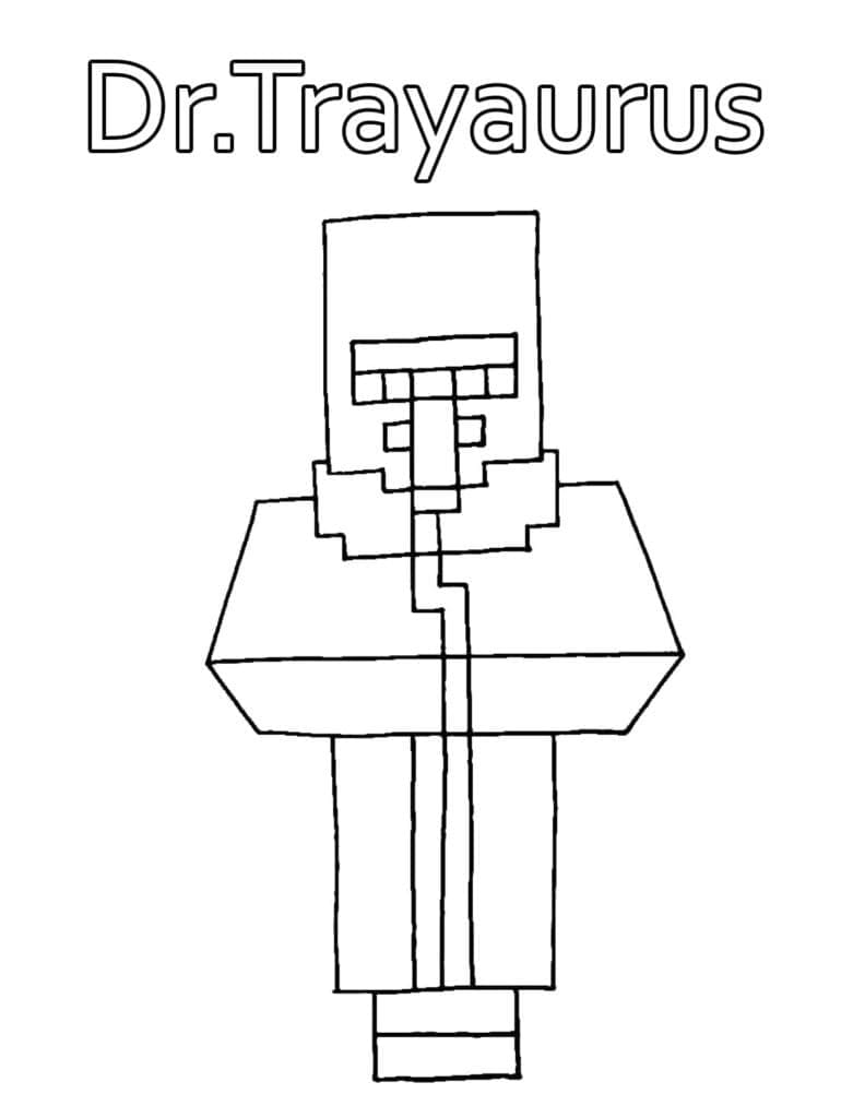 Desenho de Dr.Trayaurus de Minecraft para colorir