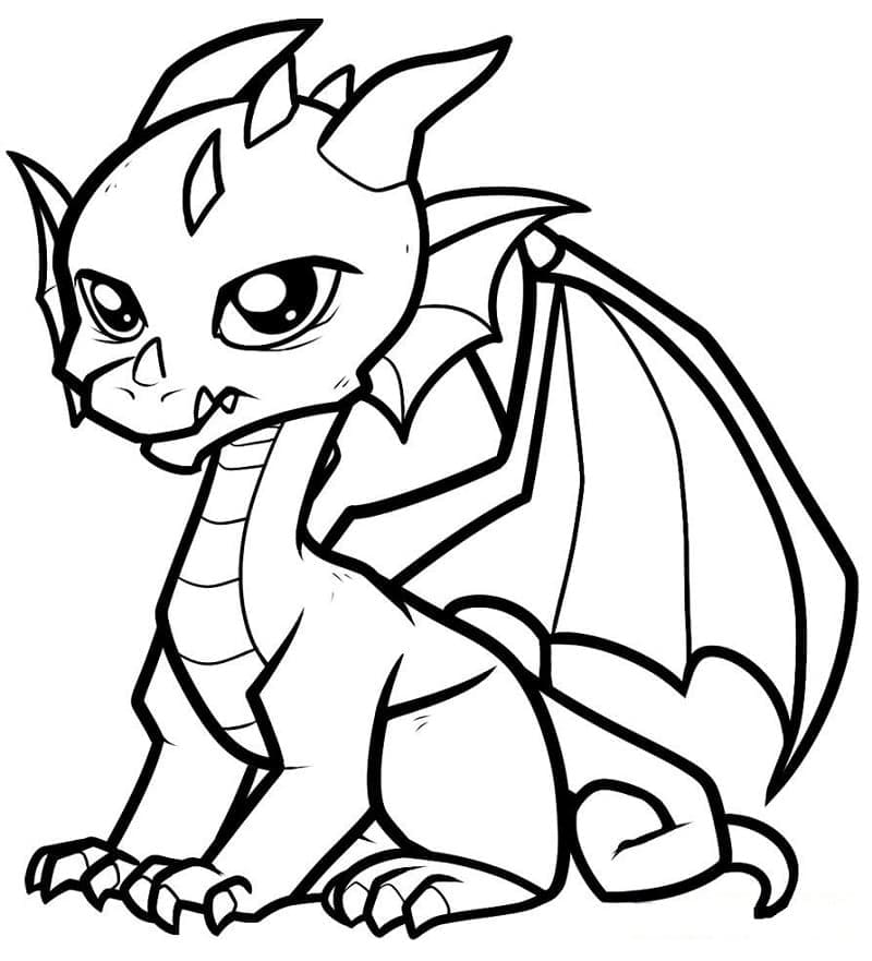 Desenho deDragão Bebê para colorir