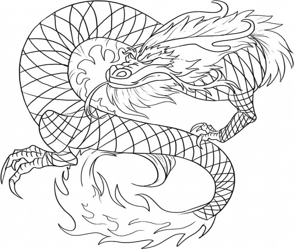 Desenho deDragão Chinês 6 para colorir