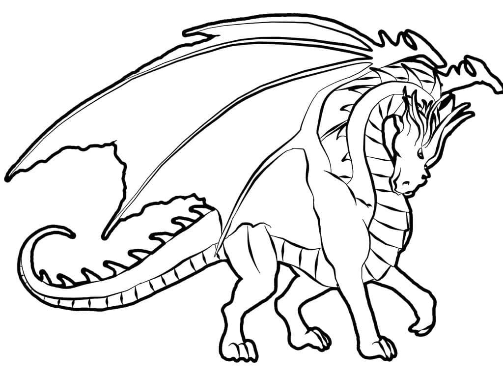 Desenho deDragão Fantástico para colorir