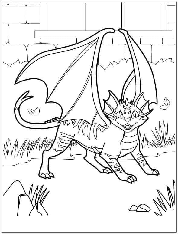 Desenho deDragão Gato para colorir