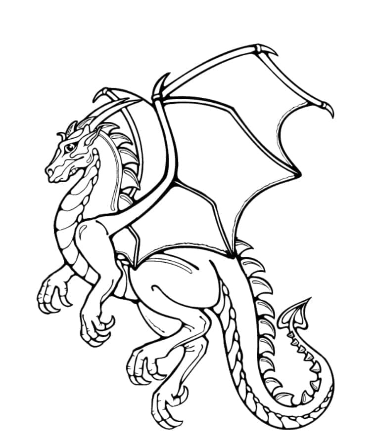 Desenho deDragão Incrível para colorir