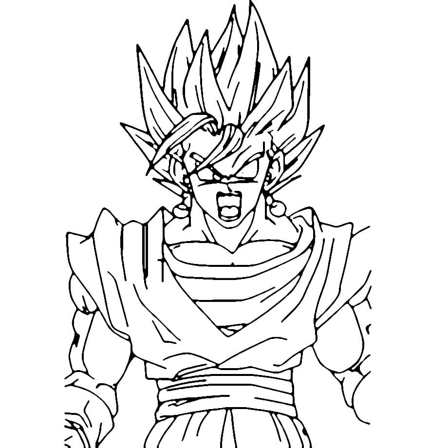 Desenho deDragon Ball Vegetto para colorir