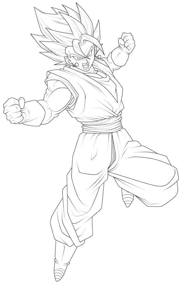 Desenho deDragon Ball Z Vegetto para colorir