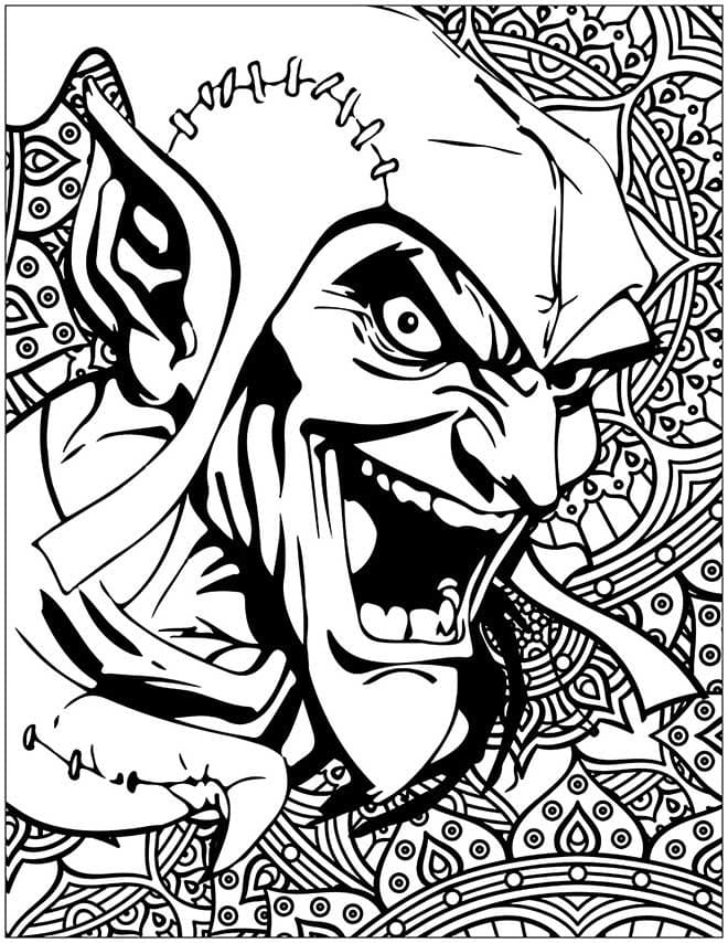 Desenho deDuende Verde Rindo para colorir