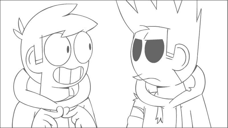 Desenho deEddsworld Edd e Tom para colorir