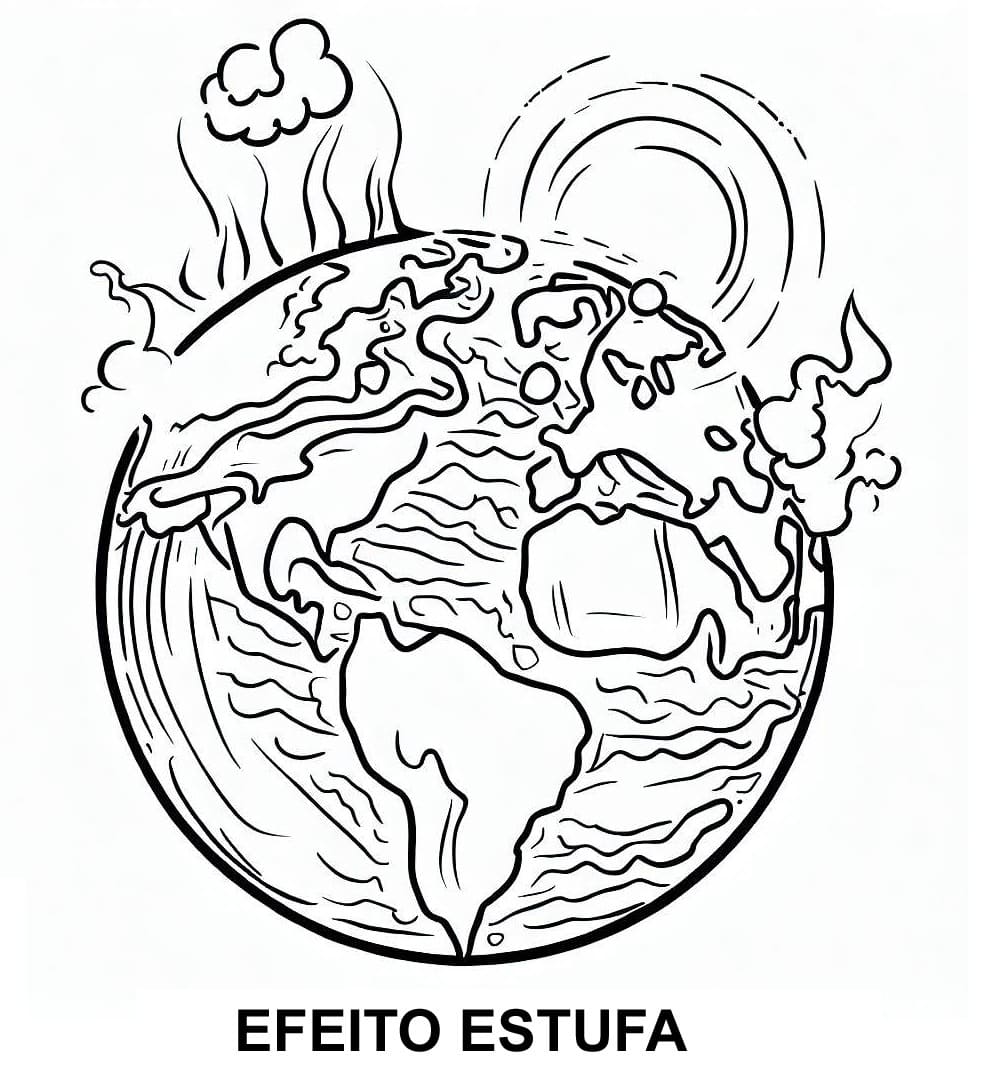 Desenhos de Efeito Estufa para colorir