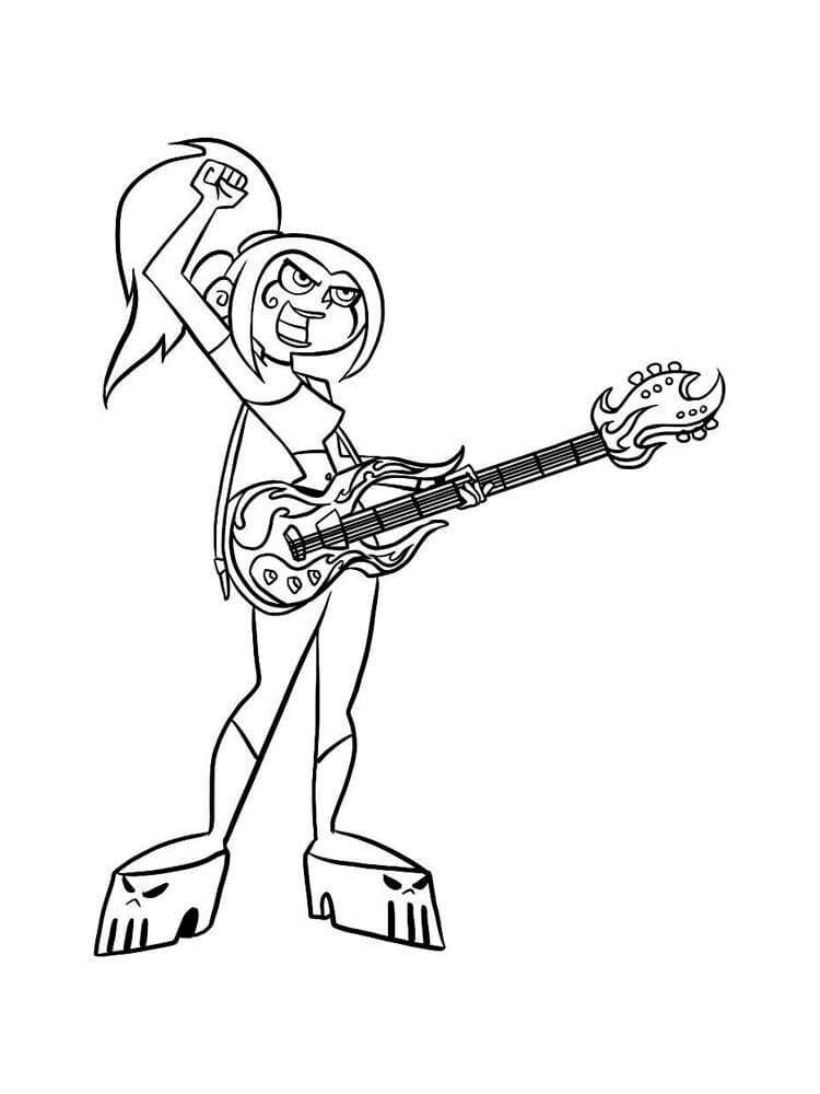 Desenho deEmber McLain de Danny Phantom para colorir