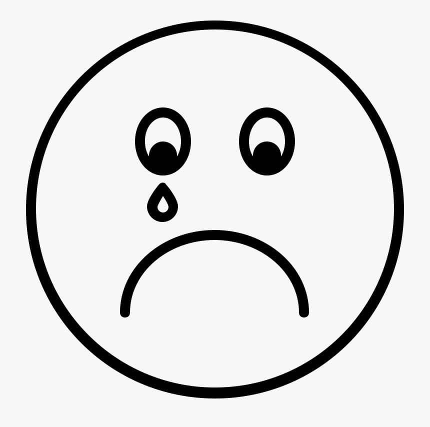 Desenho de Emoji Triste 9 para colorir