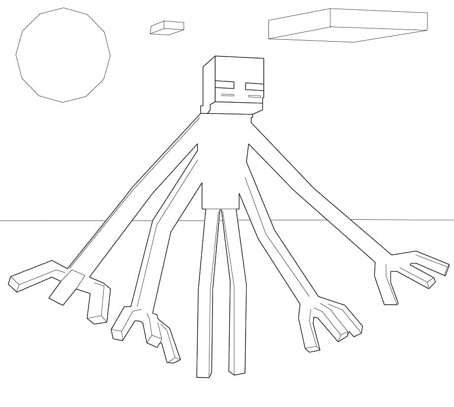 Desenho de Enderman para colorir