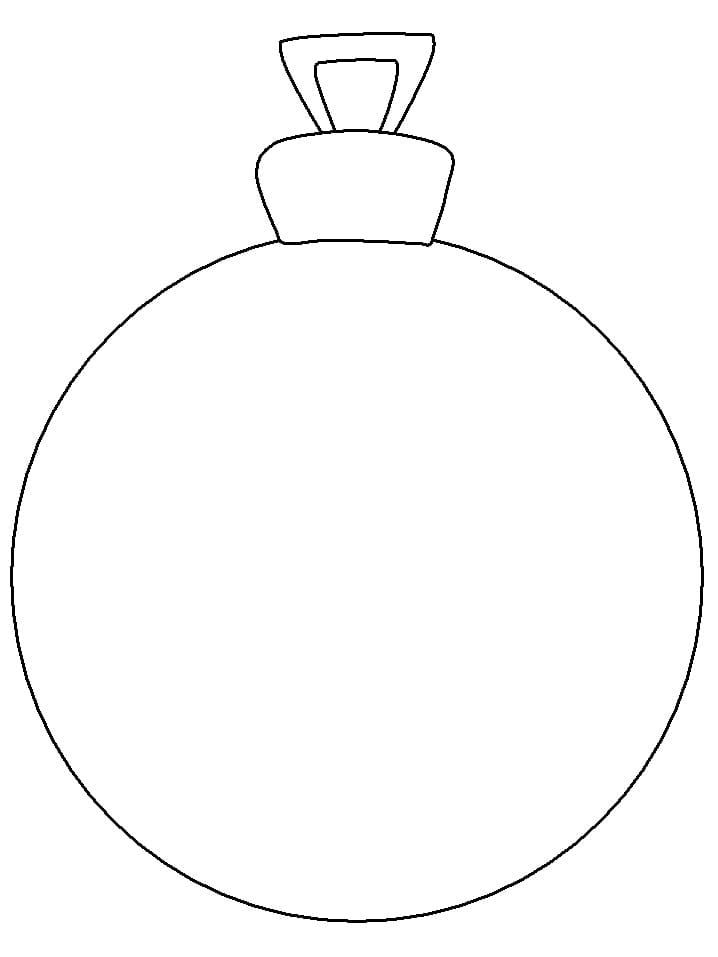 Desenho deEnfeite de Natal Simples para colorir