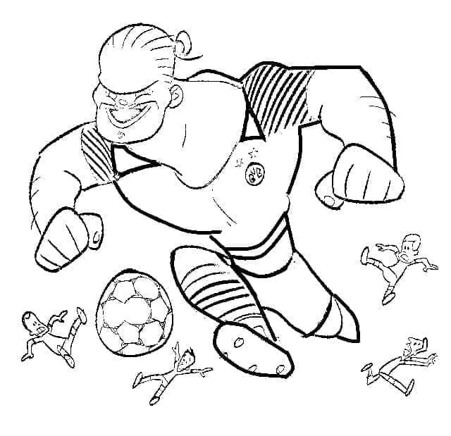 Desenho deErling Haaland Joga Futebol para colorir